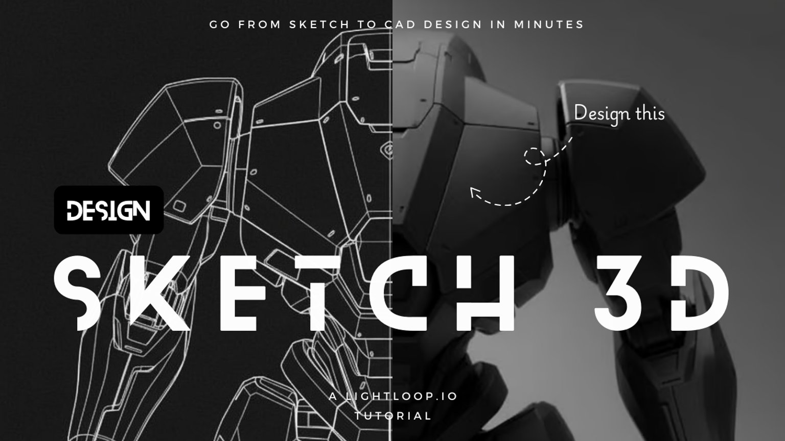 AI CAD drawing sketch to 3D